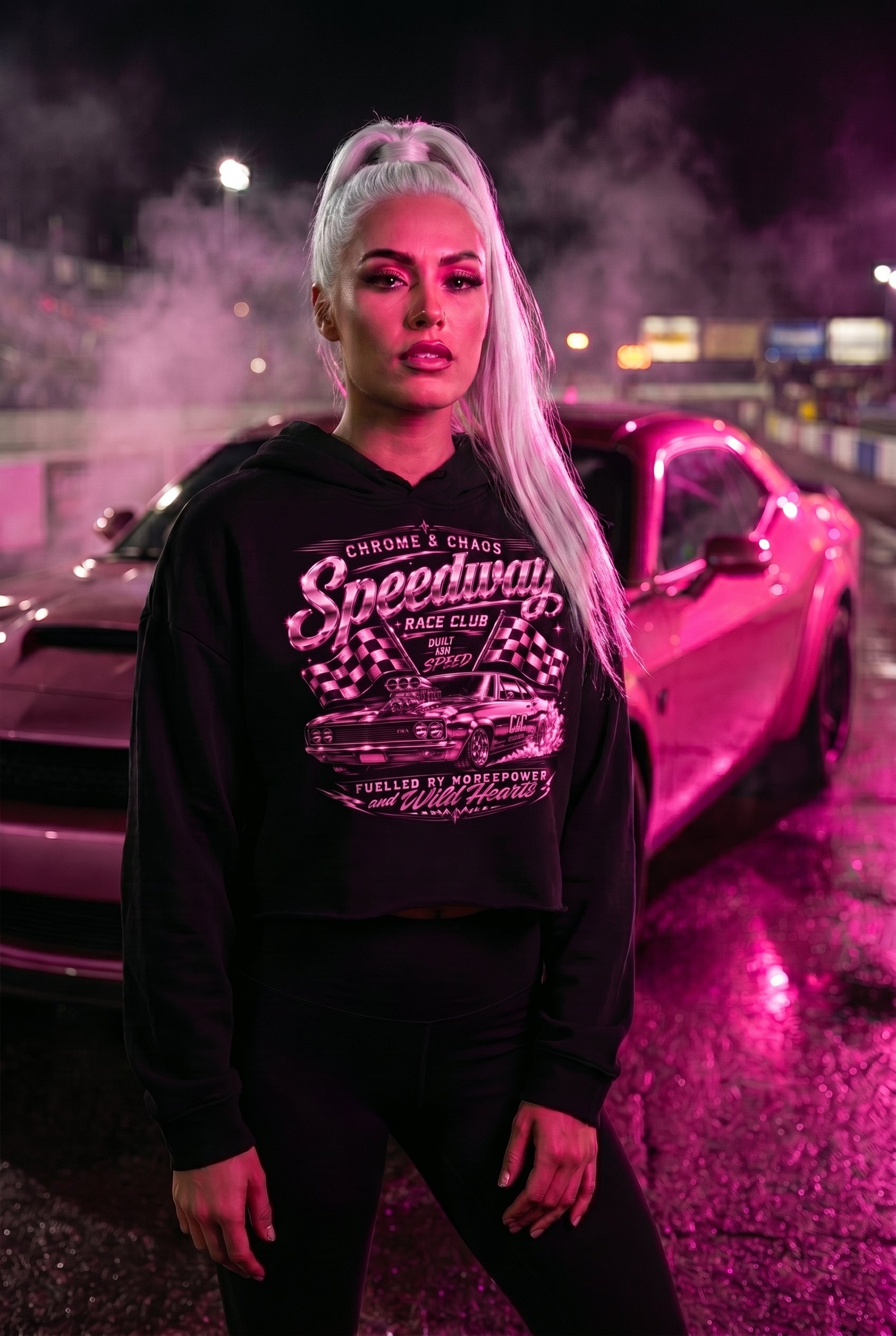 Chrome & Chaos Unisex Hoodie - Speedway Race Club