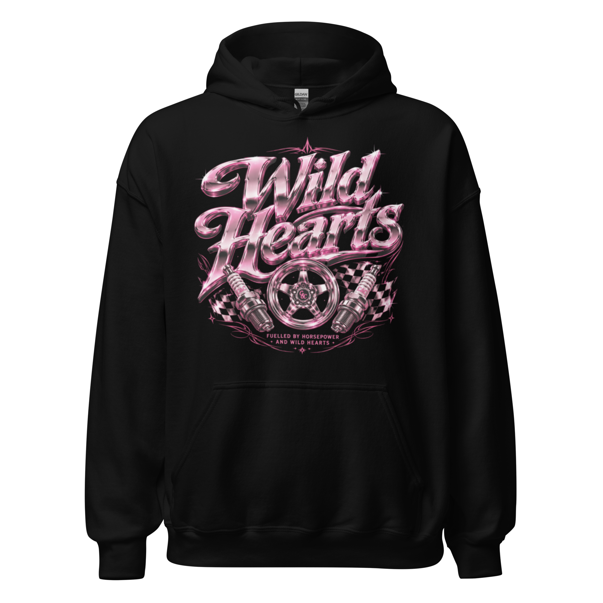Chrome & Chaos Unisex Hoodie - Wild Hearts