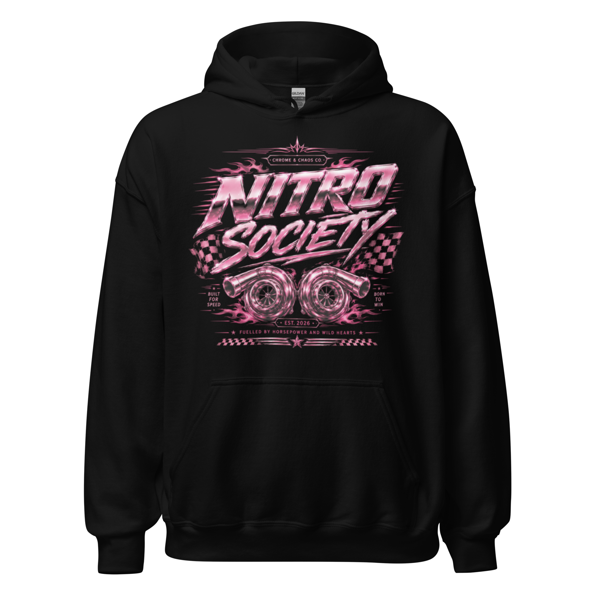 Chrome & Chaos Unisex Hoodie - Nitro Society