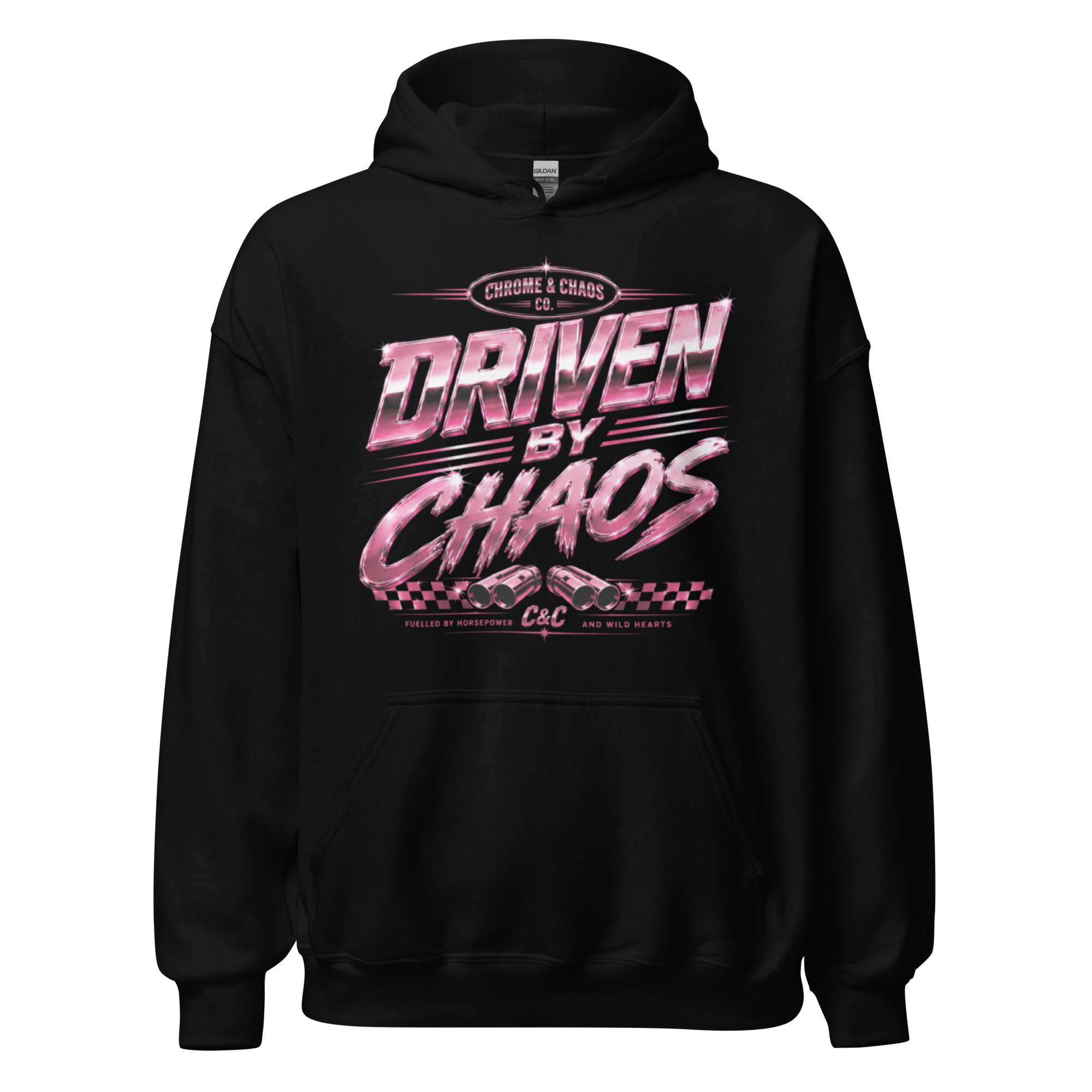 Chrome & Chaos Unisex Hoodie - Driven By Chaos