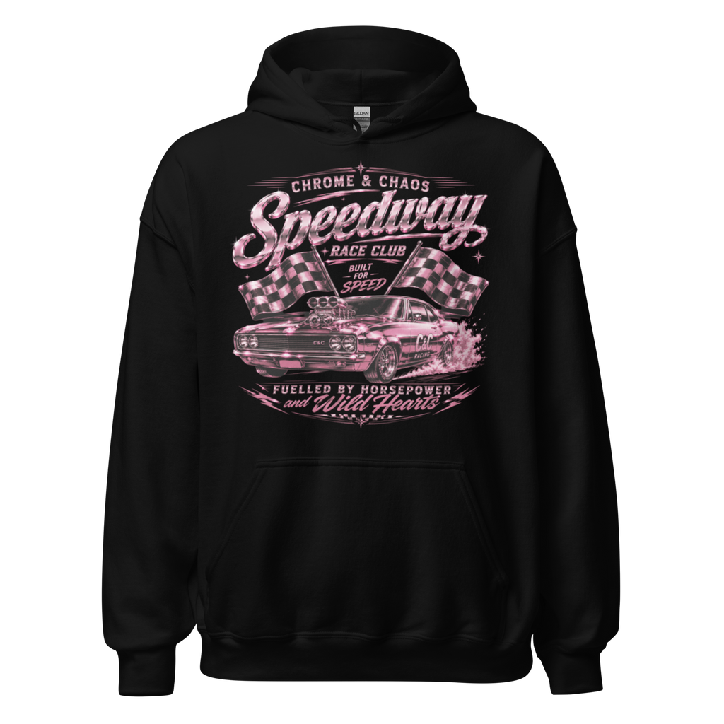 Chrome & Chaos Unisex Hoodie - Speedway Race Club
