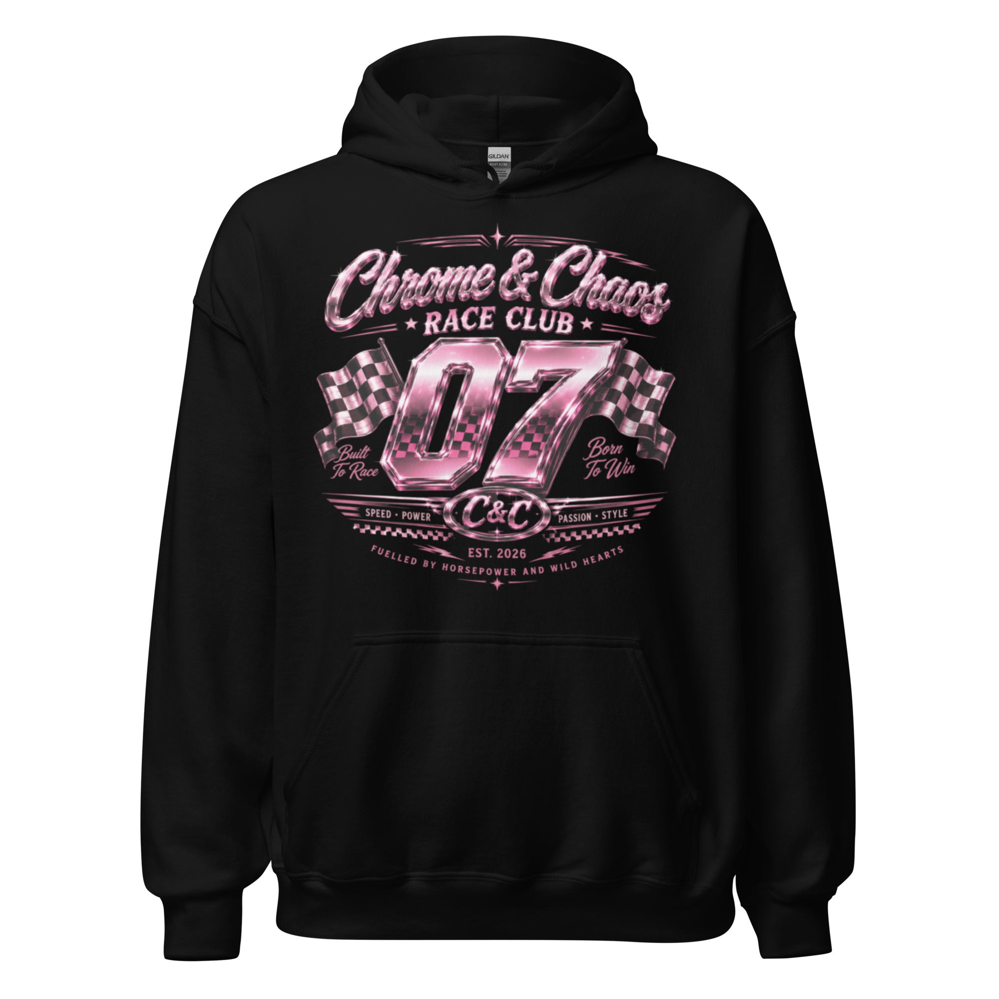 Chrome & Chaos Unisex Hoodie - Race Club