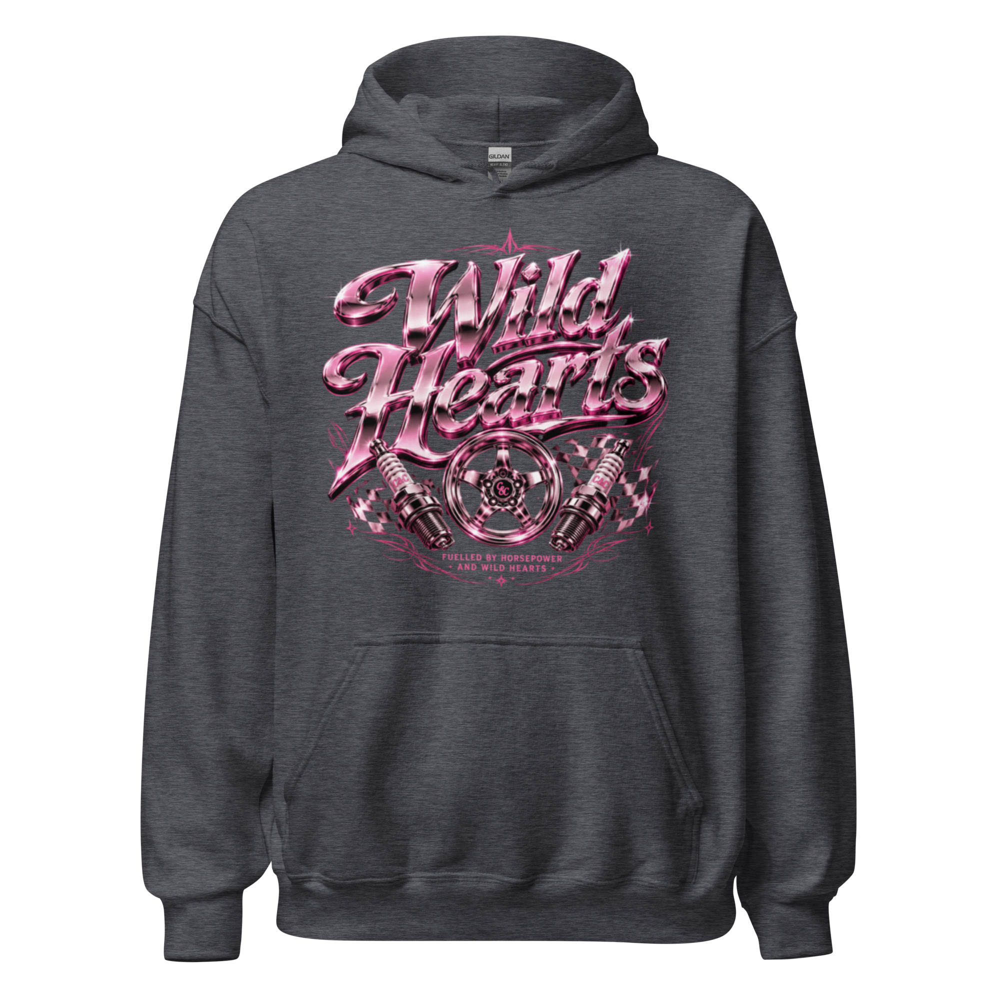 Chrome & Chaos Unisex Hoodie - Wild Hearts