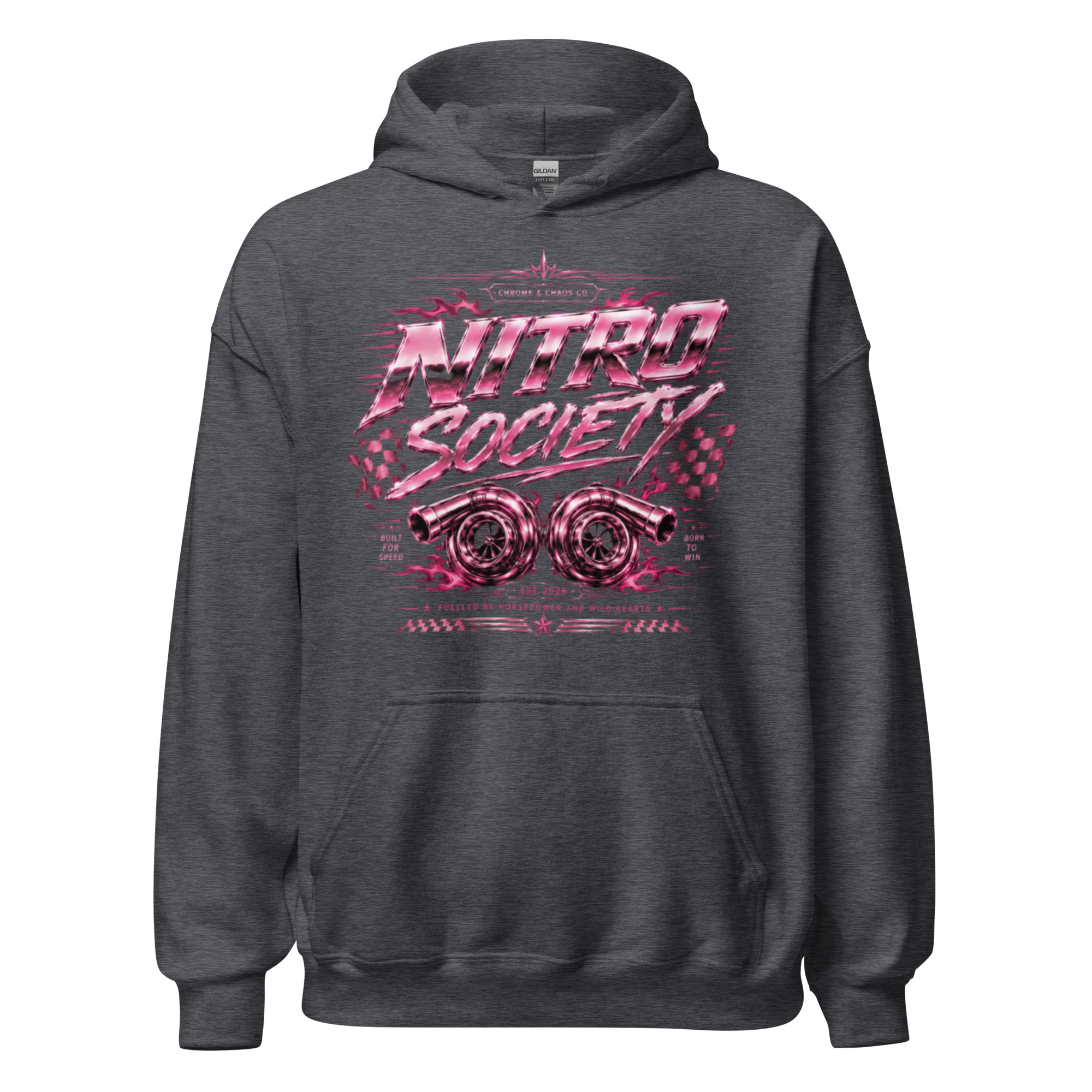 Chrome & Chaos Unisex Hoodie - Nitro Society