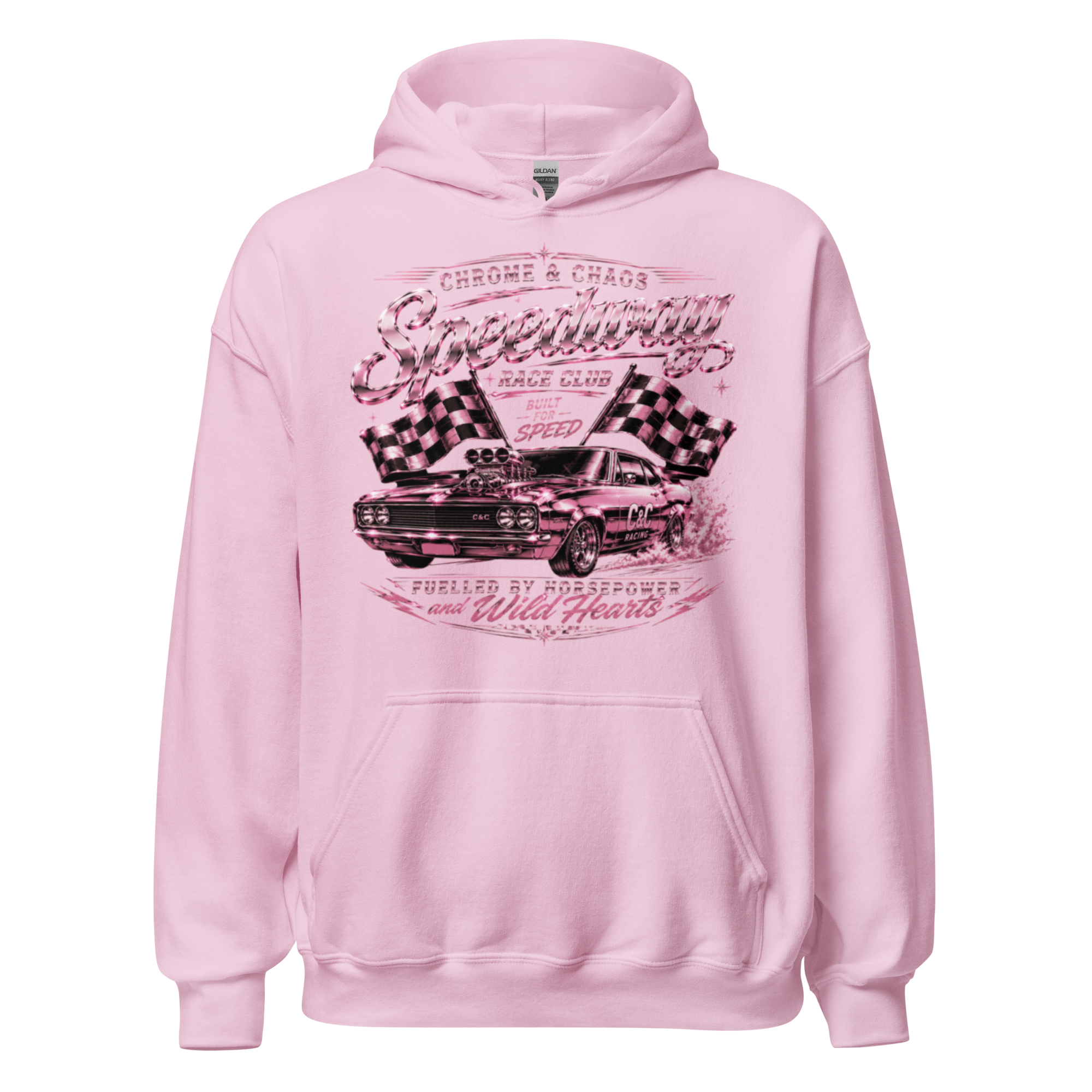 Chrome & Chaos Unisex Hoodie - Speedway Race Club