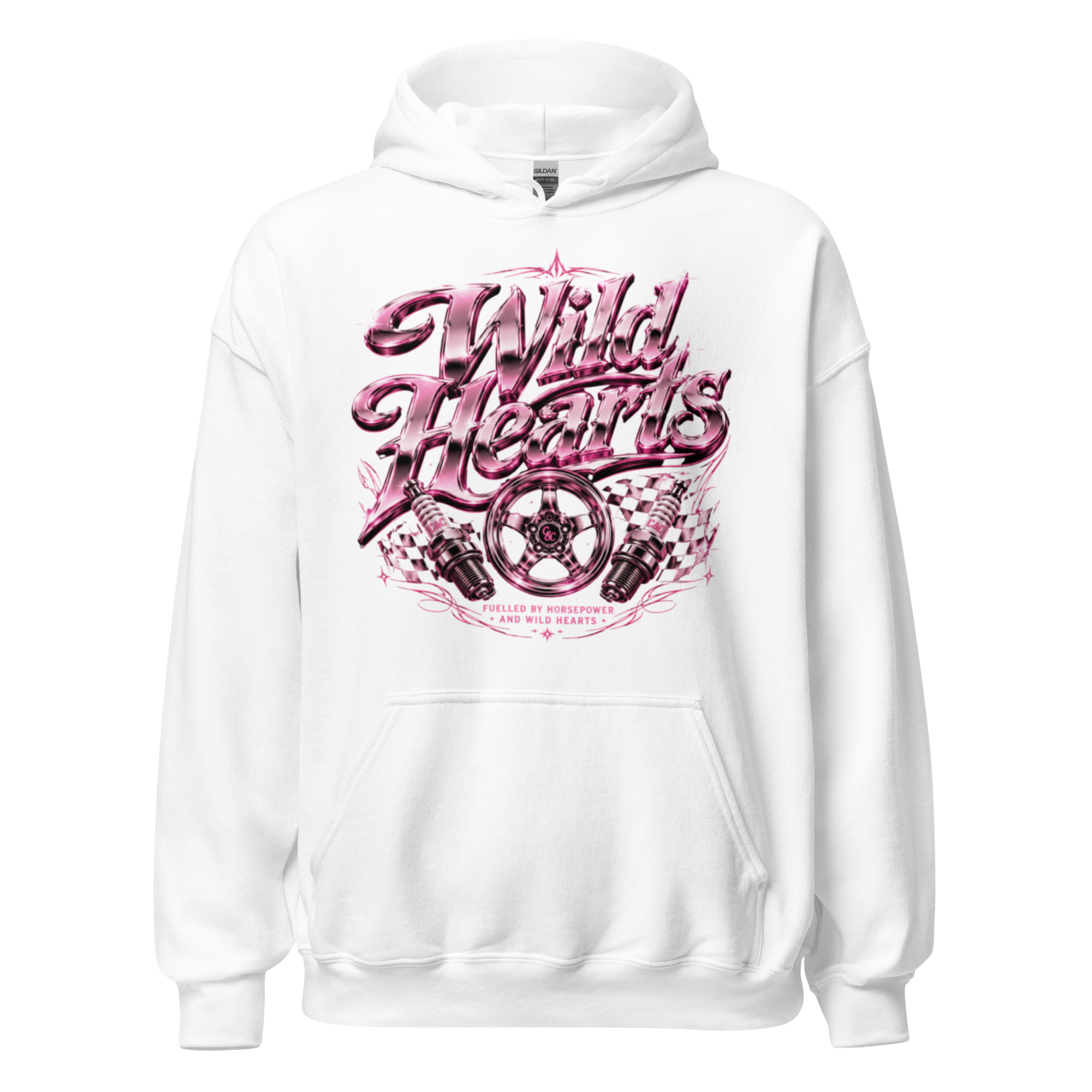 Chrome & Chaos Unisex Hoodie - Wild Hearts