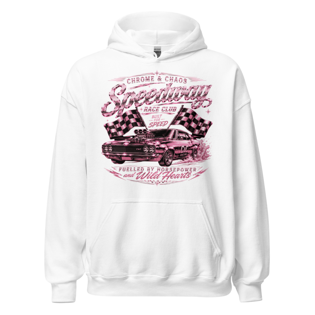Chrome & Chaos Unisex Hoodie - Speedway Race Club
