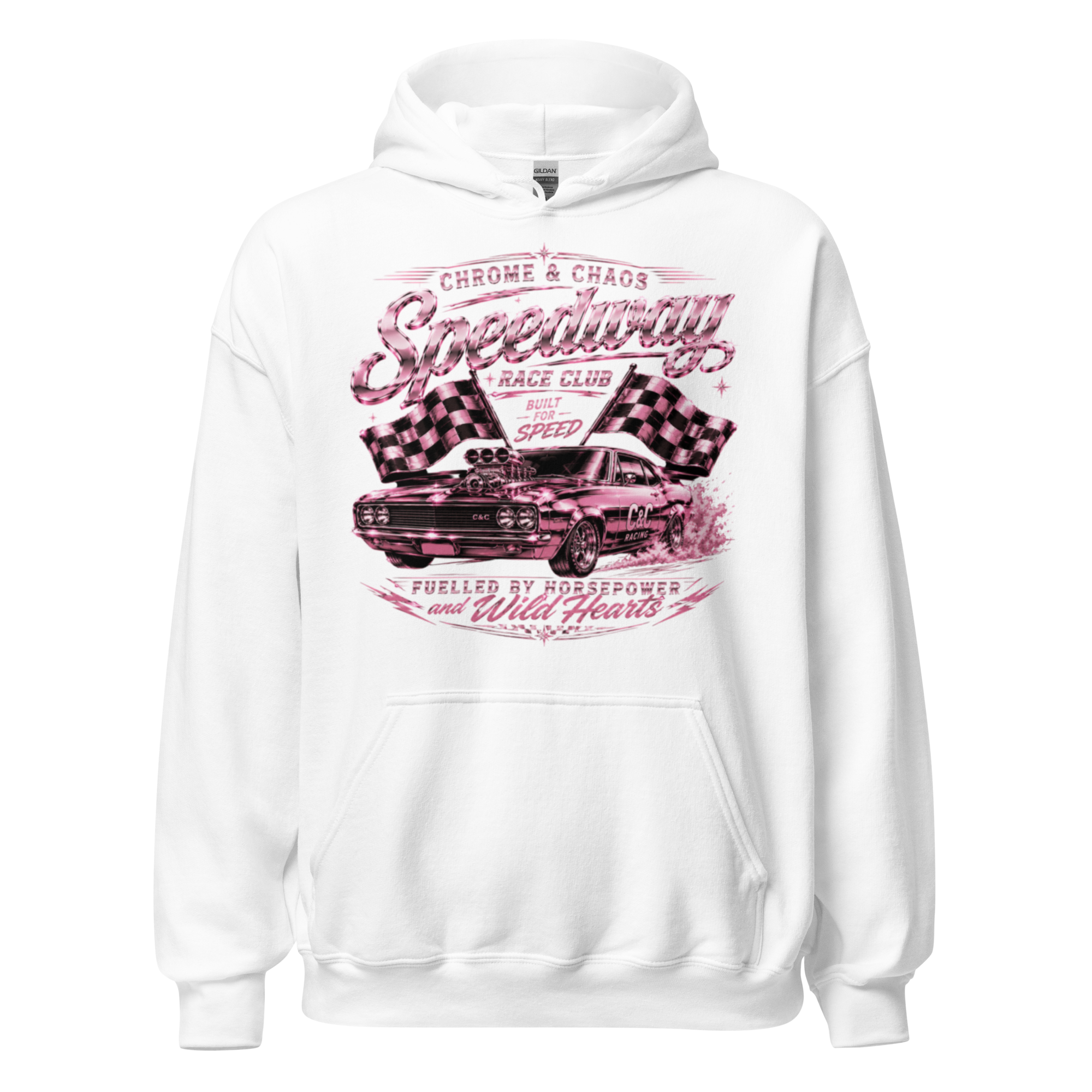 Chrome & Chaos Unisex Hoodie - Speedway Race Club